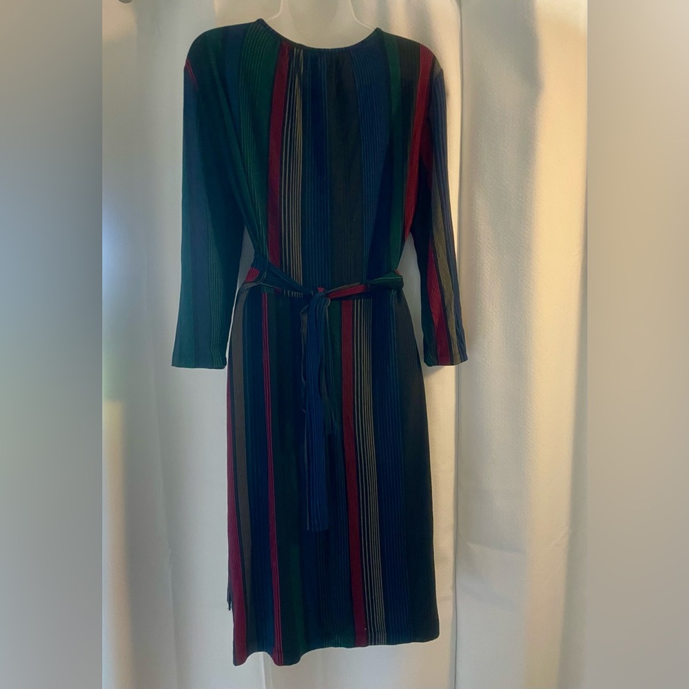 Striped Wrap Dress Banana Republic large - Picture 4 of 6
